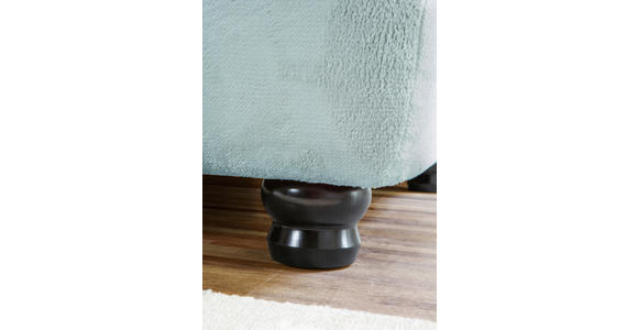 ECKSOFA  in Plüsch Mintgrün  288/190 cm  - Dunkelbraun/Mintgrün, KONVENTIONELL, Holz/Textil (288/190cm) - Carryhome
