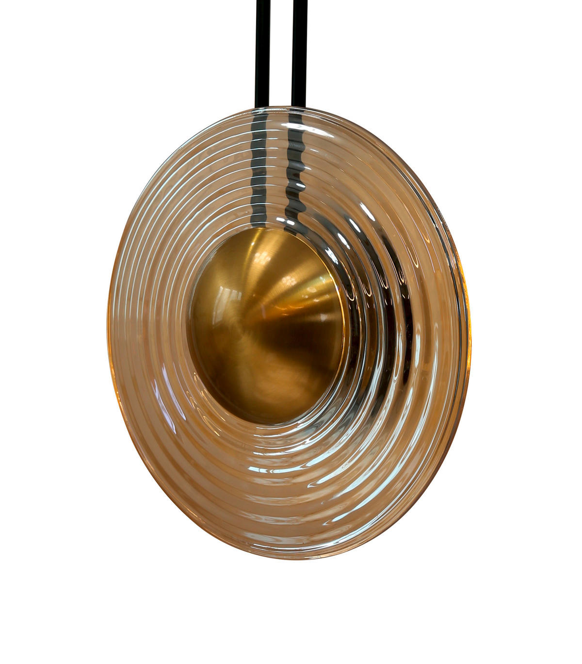 WANDLEUCHTE - Bernsteinfarben, Design, Glas (55.5/28/5cm)