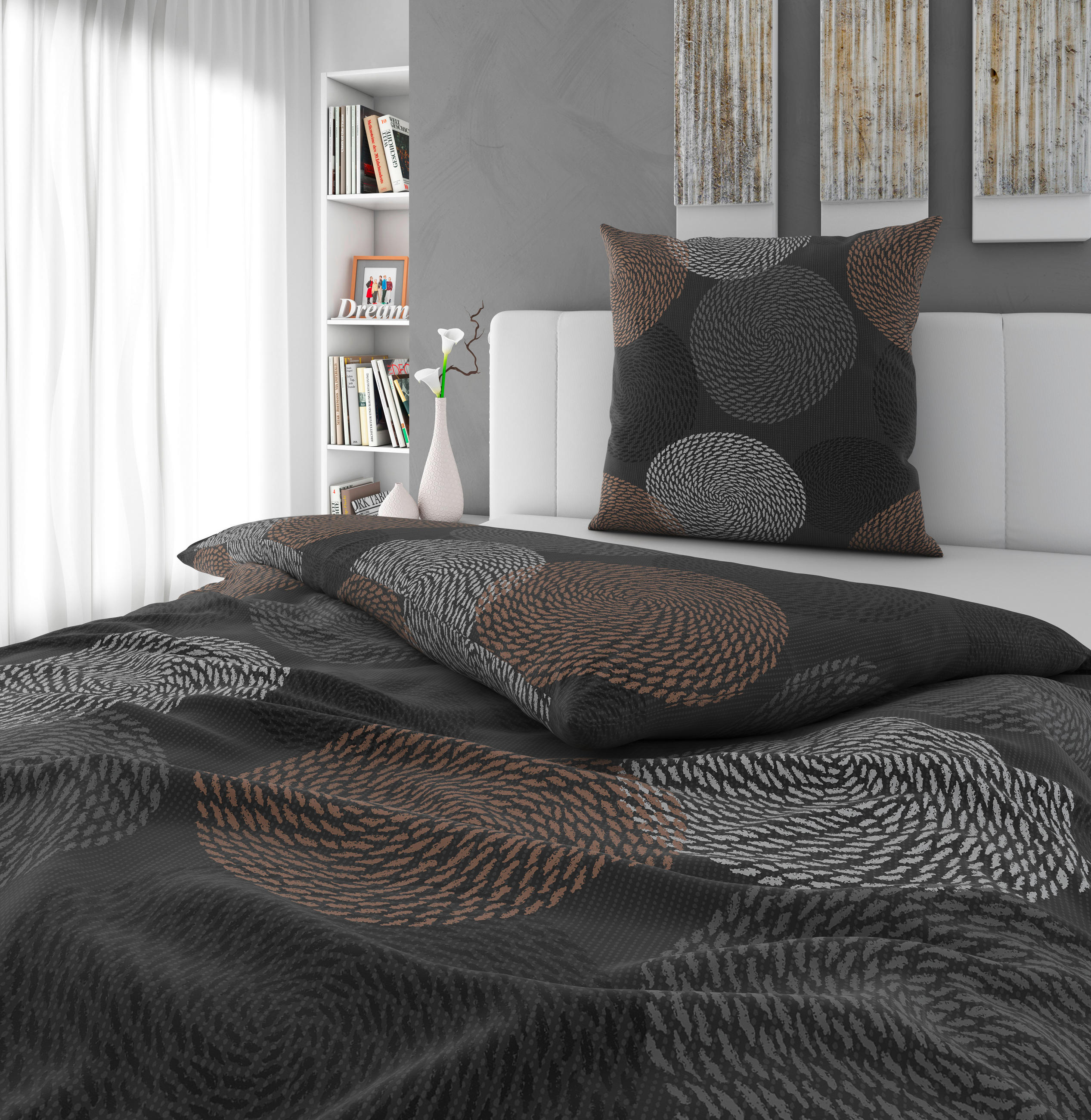 BETTWÄSCHE Fleece, Biber 135/200 cm  - Anthrazit, Textil (135/200cm) - Novel
