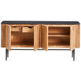 SIDEBOARD 170/80/40 cm  - Schwarz/Akaziefarben, LIFESTYLE, Holz/Stein (170/80/40cm) - Landscape