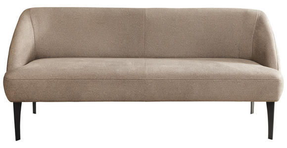 SITZBANK in Textil Hellbraun  - Hellbraun/Schwarz, KONVENTIONELL, Textil/Metall (197/85/72cm) - Moderano