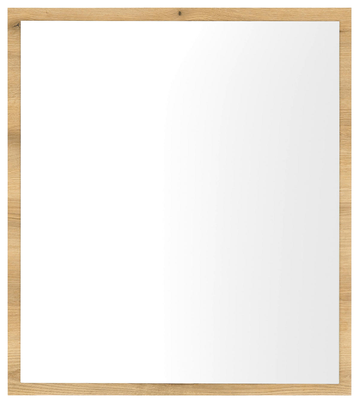 OGLEDALO, 80/90/2 cm steklo, leseni material  - barve hrasta, Design, steklo/leseni material (80/90/2cm) - MID.YOU