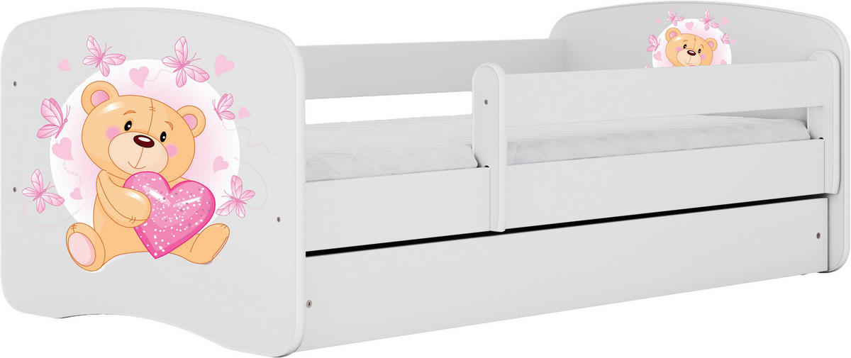 KINDER-/JUNIORBETT - Birkefarben/Weiß, MODERN, Holz/Holzwerkstoff (80/160cm) - MID.YOU