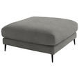 ECKSOFA  in Flachgewebe Hellgrau  177/253 cm  - Hellgrau/Schwarz, Design, Textil/Metall (177/253cm) - Dieter Knoll