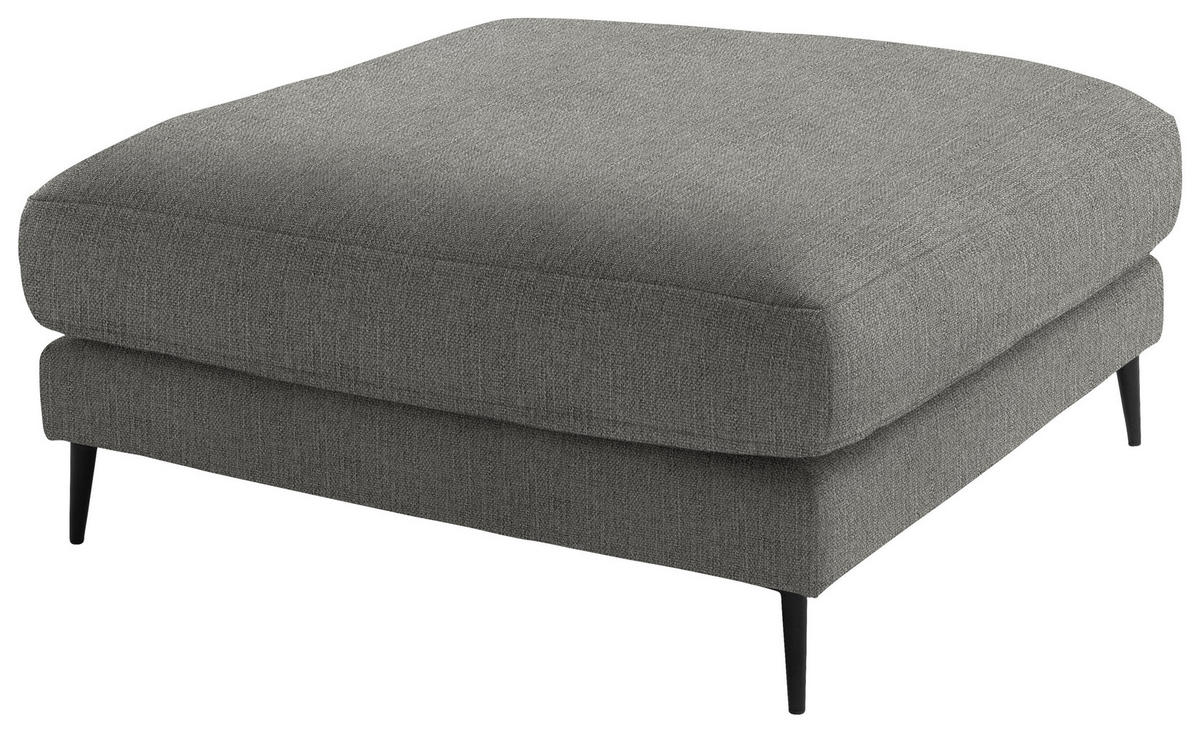 ECKSOFA in Flachgewebe Hellgrau  - Hellgrau/Schwarz, Design, Textil/Metall (177/253cm) - Dieter Knoll