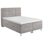 BOXBETT 140/200 cm  in Grau  - Chromfarben/Grau, KONVENTIONELL, Textil/Metall (140/200cm) - Carryhome