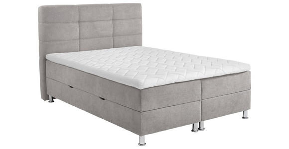 BOXBETT 140/200 cm  in Grau  - Chromfarben/Grau, KONVENTIONELL, Textil/Metall (140/200cm) - Carryhome