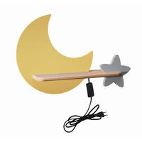VÄGGLAMPA FÖR BARN Moon 39.5/12/27.5 cm   - guldfärgad, Basics, metall/trämaterial (39.5/12/27.5cm)