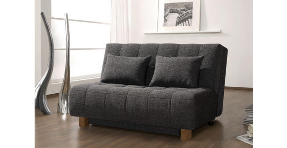 SCHLAFSOFA Webstoff Anthrazit  - Anthrazit/Naturfarben, Design, Holz/Textil (145/92/102cm) - Novel