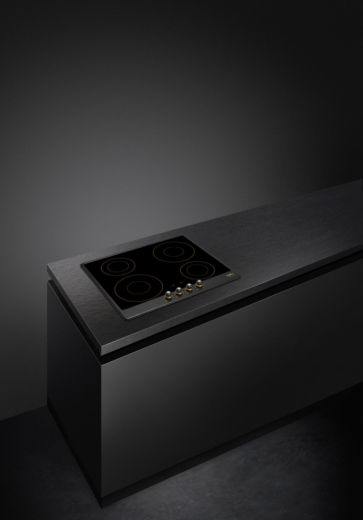 INDUKTIONSKOCHFELD SI764AOM  - Messingfarben/Schwarz, Basics, Glas/Metall (59,6/60/51cm) - SMEG