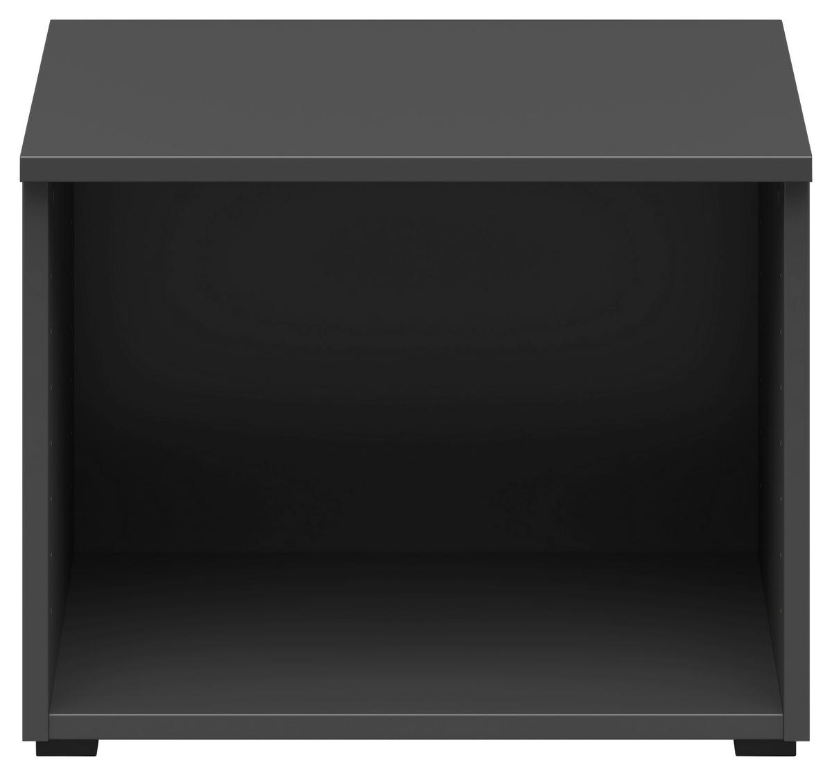 REGALAUFSATZ  45/35/40 cm Graphitfarben  - Graphitfarben, Modern, Holzwerkstoff (45/35/40cm) - Carryhome
