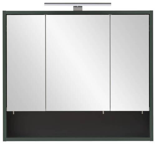 SPIEGELSCHRANK 70/64,2/16 cm  - Waldgrün/Nickelfarben, MODERN, Glas/Holzwerkstoff (70/64,2/16cm) - Stylife