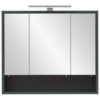 SPIEGELSCHRANK 70/64,2/16 cm  - Waldgrün/Nickelfarben, MODERN, Glas/Holzwerkstoff (70/64,2/16cm) - Stylife