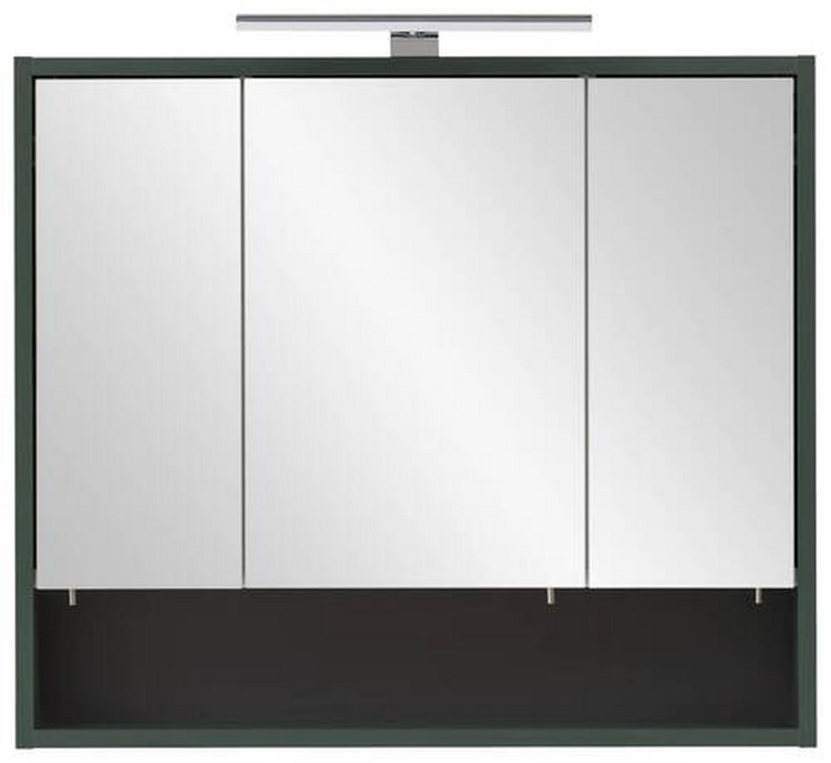 SPIEGELSCHRANK 70/64,2/16 cm  - Waldgrün/Nickelfarben, MODERN, Glas/Holzwerkstoff (70/64,2/16cm) - Stylife