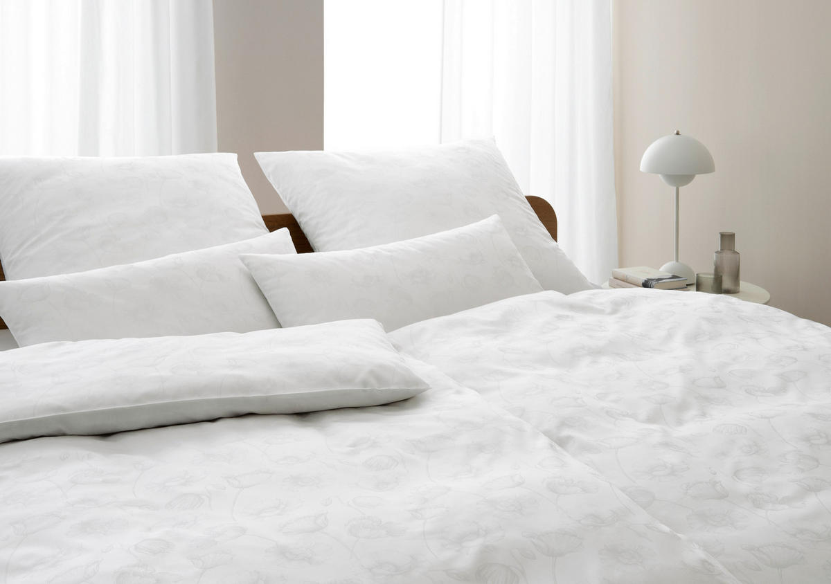 POSTELJNINA POPPY 140/200 cm žakar bela  - bela, Konvencionalno, tekstil (140/200cm) - Elegante