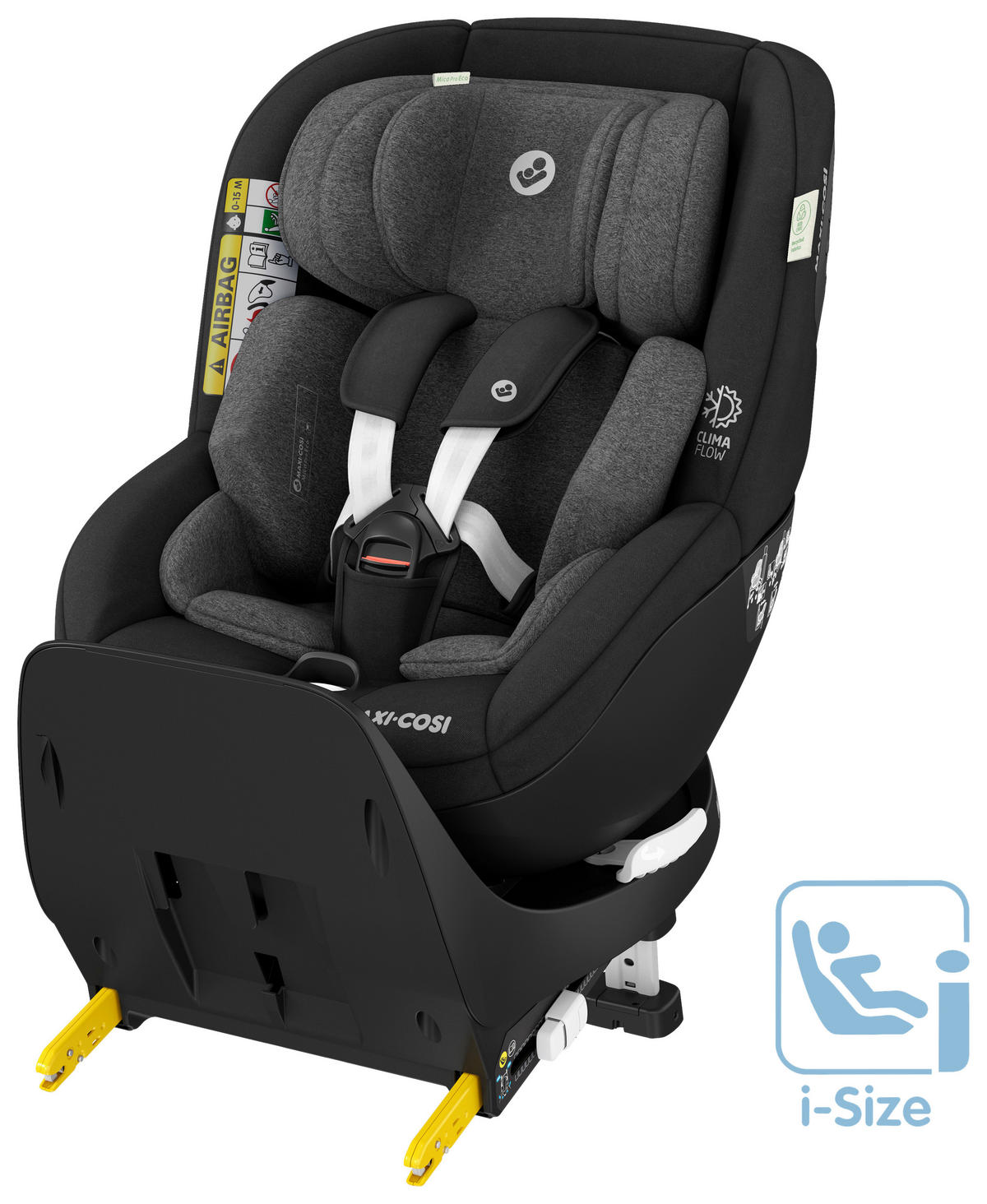 AUTO-SEDIŠTE ZA DECU  Mica Pro Eco  - crna, Osnovno, tekstil/metal (44,2/64,8/68,3cm) - Maxi-Cosi