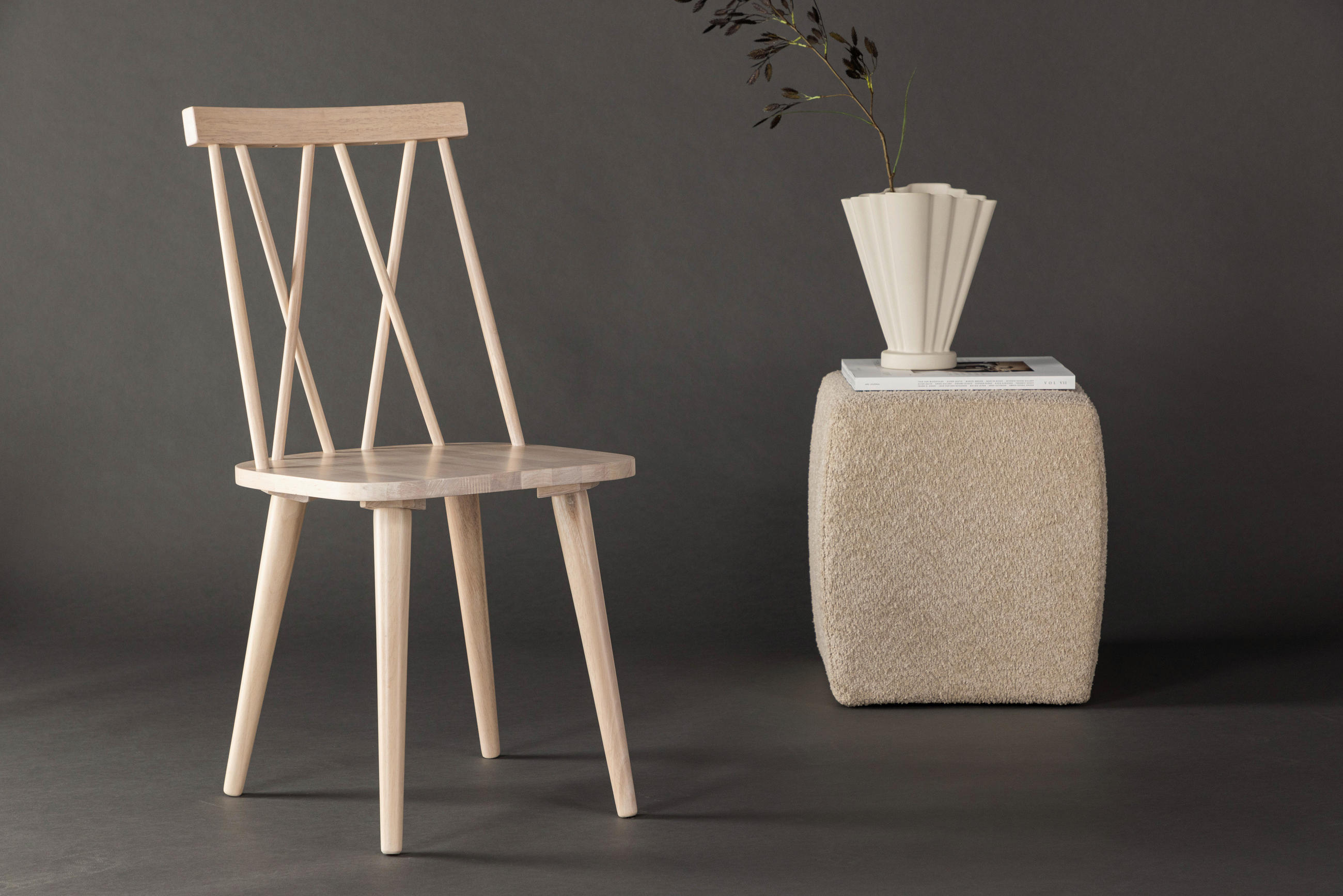 STOLSET 2 styck  - vit, Design, trä (43/88/50cm) - Livetastic