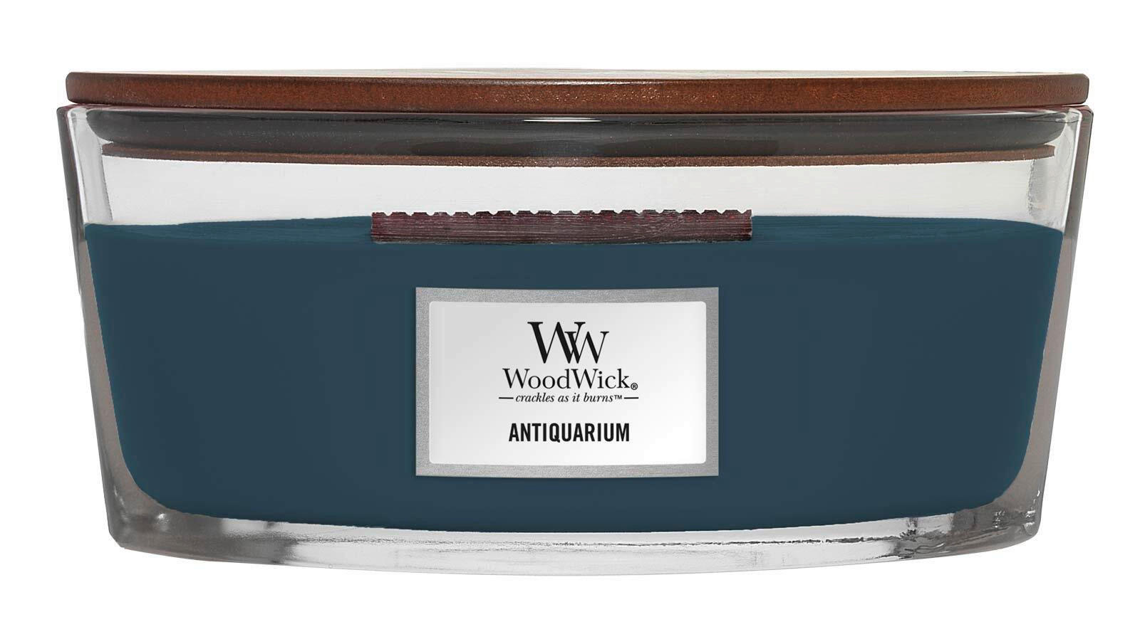 MIRISNA SVEĆA  tamnoplava  - tamnoplava, Osnovno, staklo/drvo (12/9/19cm)