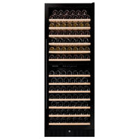 WEINKÜHLSCHRANK DX-108.330DB  - Schwarz, Basics, Glas/Holz (59,5/167/58cm)