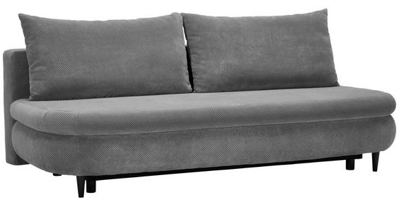 SCHLAFSOFA Webstoff, Plüsch Grau  - Schwarz/Grau, Design, Holz/Textil (213/89/105cm) - Novel