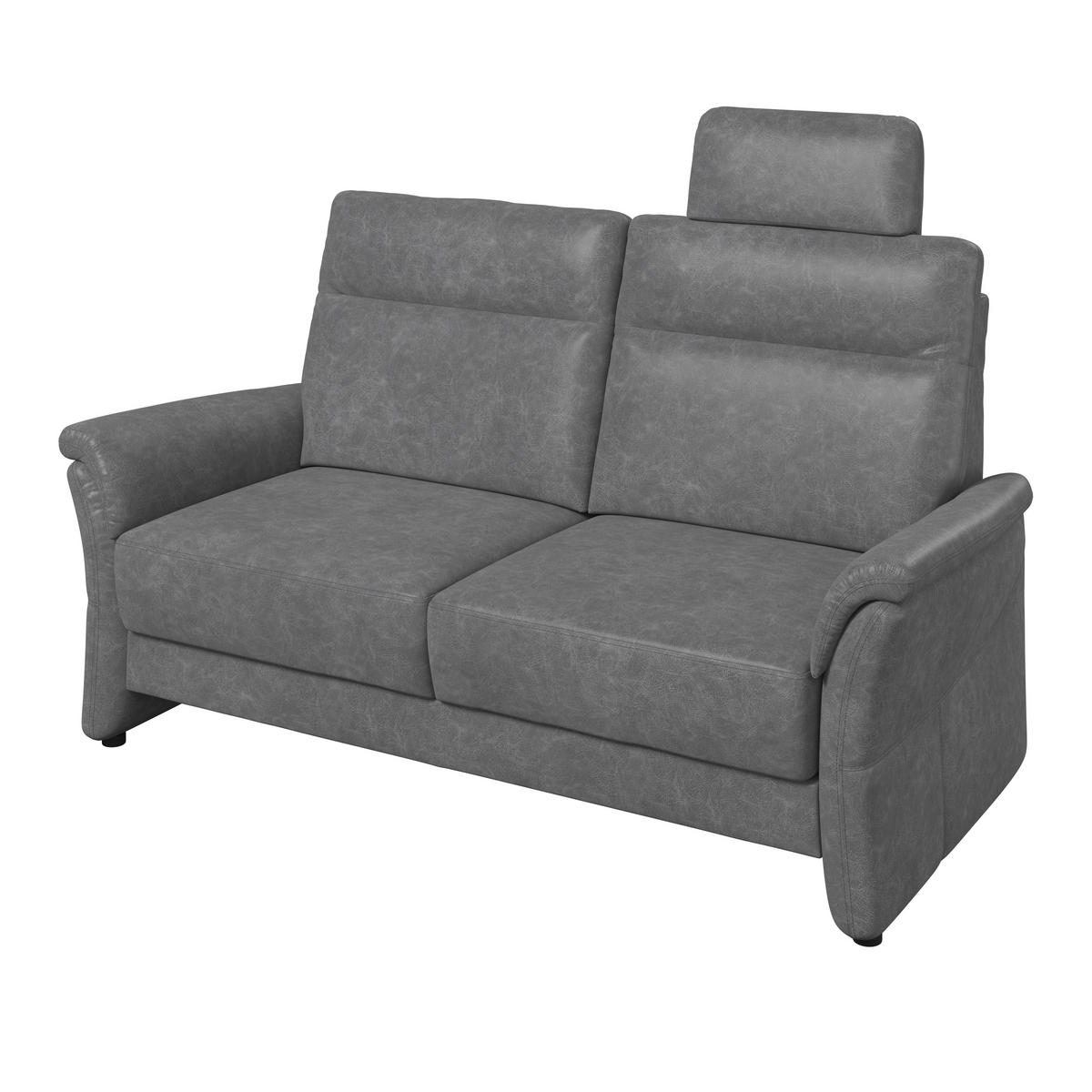 2,5-SITZER Mikrofaser Dunkelgrau  - Dunkelgrau/Schwarz, KONVENTIONELL, Kunststoff/Textil (170/99/91cm) - Elegando