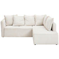ECKSOFA in Chenille Beige  - Beige/Schwarz, Konventionell, Kunststoff/Textil (233/193cm) - Carryhome