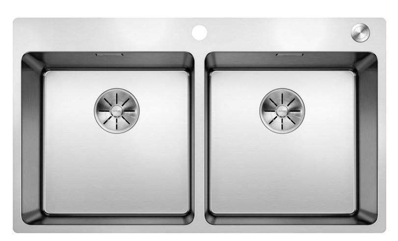 SPÜLE 525249  - Edelstahlfarben, Basics, Metall (86,5/19,9/50cm) - Blanco