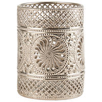 SVÍCEN NA ČAJOVOU SVÍČKU, kov, sklo - barvy stříbra, Lifestyle, kov/sklo (9/12cm) - Ambia Home