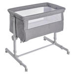 BEISTELLBETT BASIC  81/56/89 cm  - Weiß/Grau, Basics, Holzwerkstoff/Kunststoff (81/56/89cm) - My Baby Lou