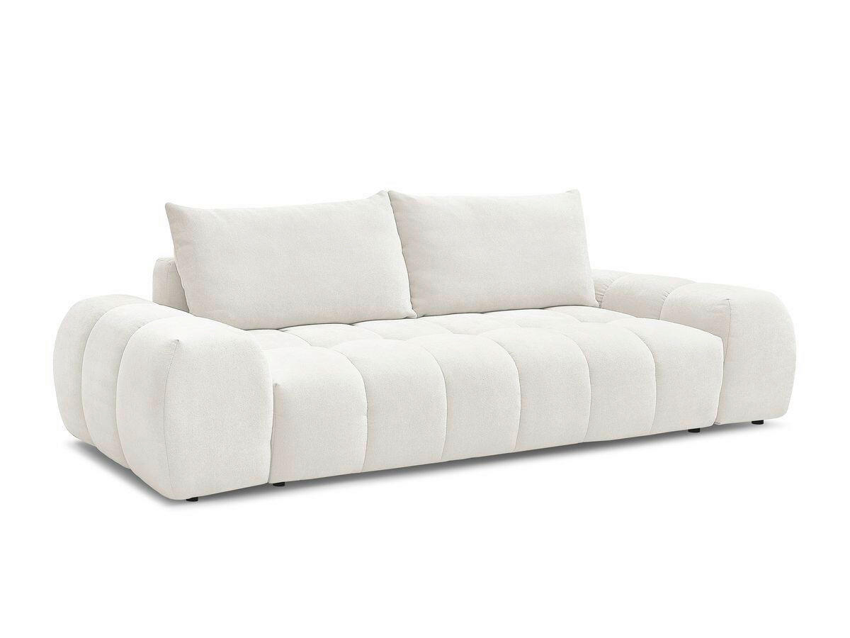 3-SITZER-SOFA EVEREST Struktur Weiß  - Schwarz/Weiß, MODERN, Kunststoff/Textil (278/90/115cm)