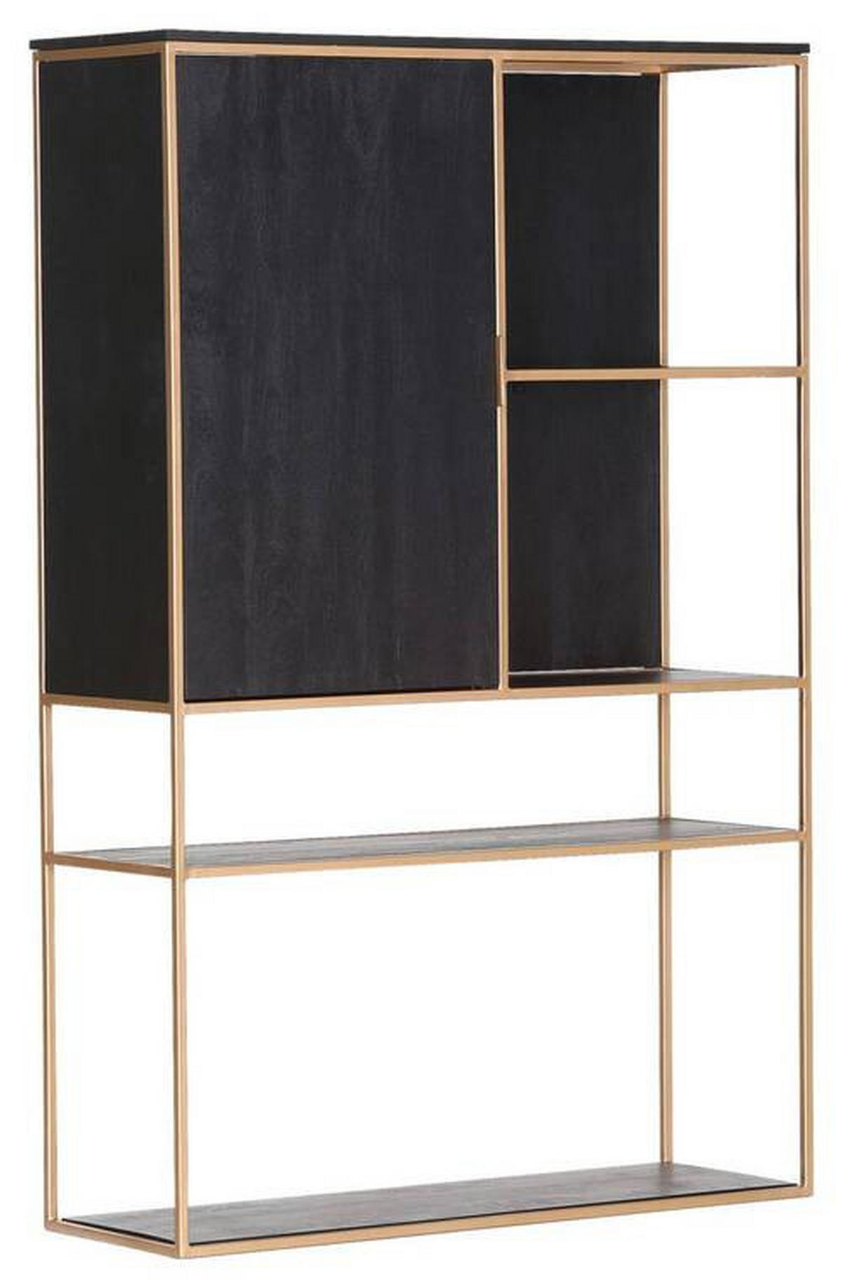 HIGHBOARD  in 105/160/35 cm  - Goldfarben/Schwarz, Design, Holz/Metall (105/160/35cm) - Lomoco