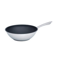 WOKPFANNE 28 cm  - Edelstahlfarben/Anthrazit, Basics, Metall (28cm) - Kelomat