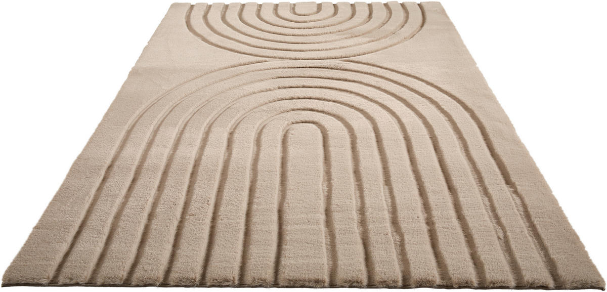 HOCHFLORTEPPICH 133/190 cm Taupe  - Taupe, Design, Textil (133/190cm) - Novel