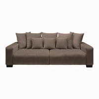 BIG SOFFA i gråbrun  - gråbrun/svart, Modern, trä (246/93/124cm) - MID.YOU
