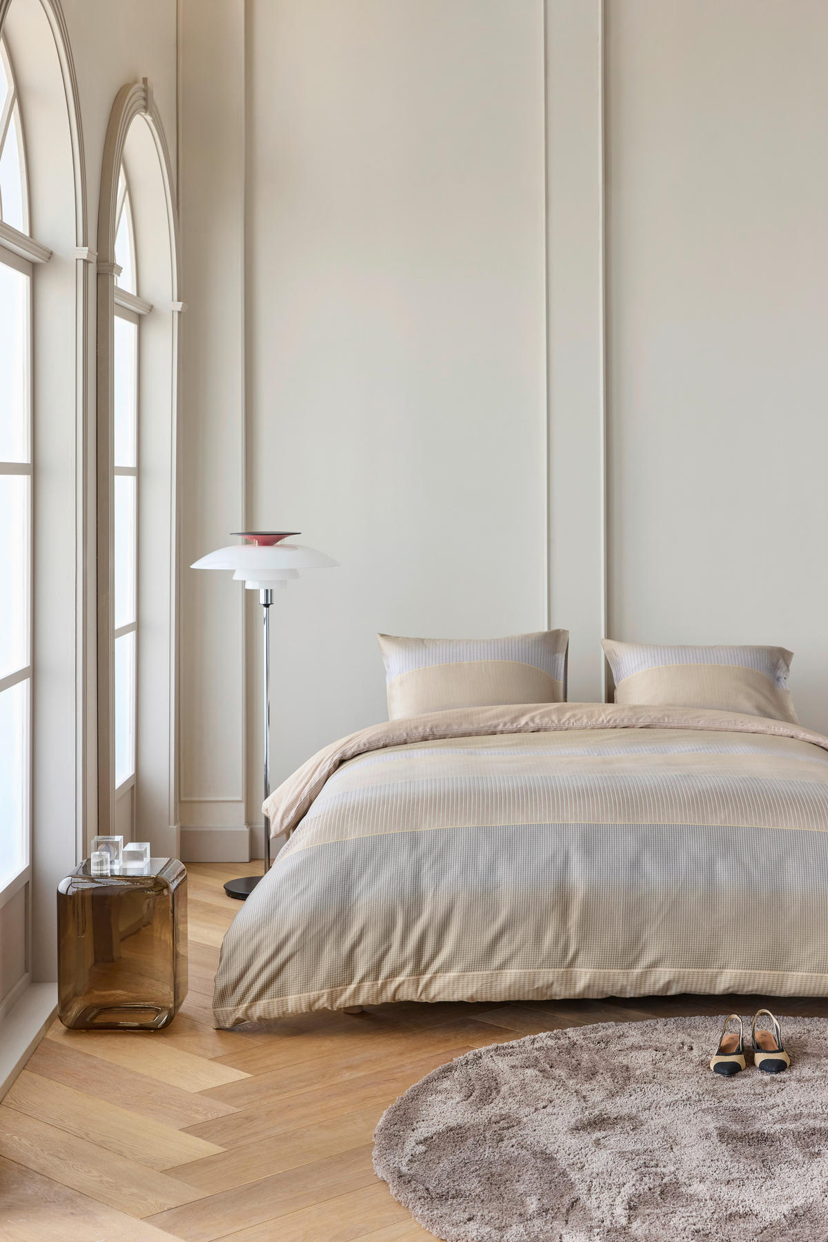 BETTWÄSCHE Abstrava Satin 140/200 cm  - Naturfarben, KONVENTIONELL, Textil (140/200cm) - Novel