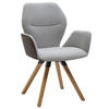 ARMLEHNSTUHL  in Mikrofaser  - Wildeiche/Anthrazit, Design, Holz/Textil (62/91/59cm) - Valnatura