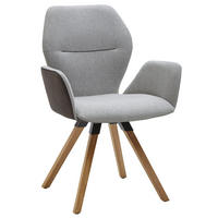 ARMLEHNSTUHL  in Mikrofaser  - Wildeiche/Anthrazit, Design, Holz/Textil (62/91/59cm) - Valnatura