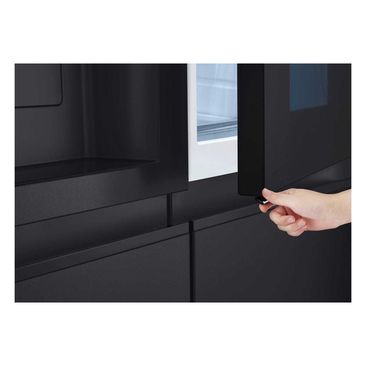 SIDE-BY-SIDE 91.3/179/73.5 cm GSXE90EVDD  - Schwarz, Basics, Glas/Kunststoff (91.3/179/73.5cm) - LG