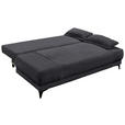 SCHLAFSOFA Cord Schwarz  - Schwarz, KONVENTIONELL, Kunststoff/Textil (211/96/105cm) - Carryhome