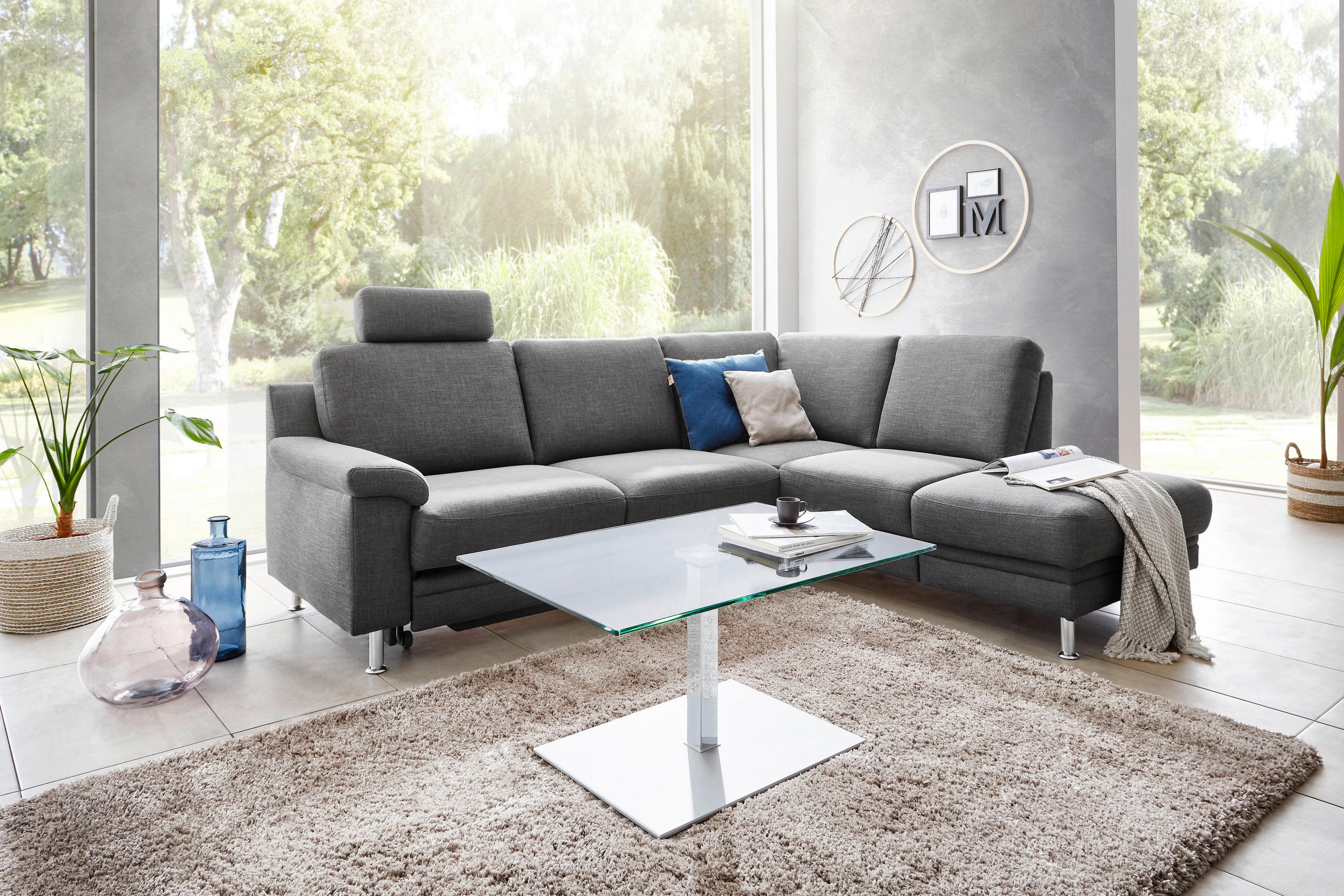 COUCHTISCH ESG, Klarglas 90/60/44 cm rechteckig Chromfarben  - Chromfarben, Design, Glas/Holzwerkstoff (90/60/44cm)