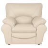 SESSEL in Echtleder Beige  - Beige/Schwarz, Design, Leder/Kunststoff (105/92/85cm) - Livetastic