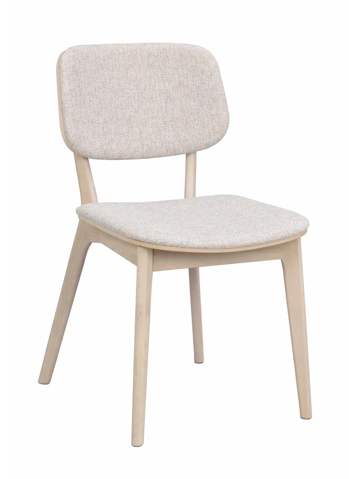 STOL     - beige/ek Bianco, Klassisk, trä/textil (47/83/58cm) - Rowico