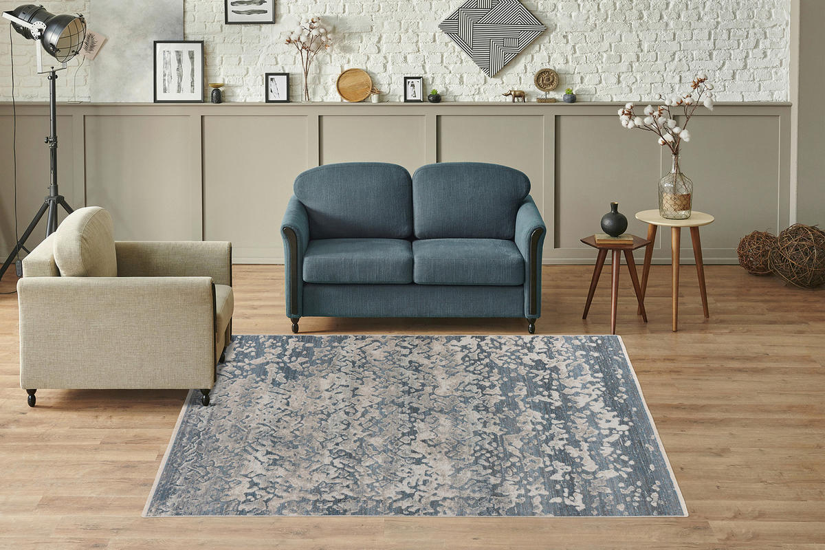 VINTAGE PREPROGA  160/230 cm  tkano  antracit  - antracit, Basics, tekstil (160/230cm) - Kayoom