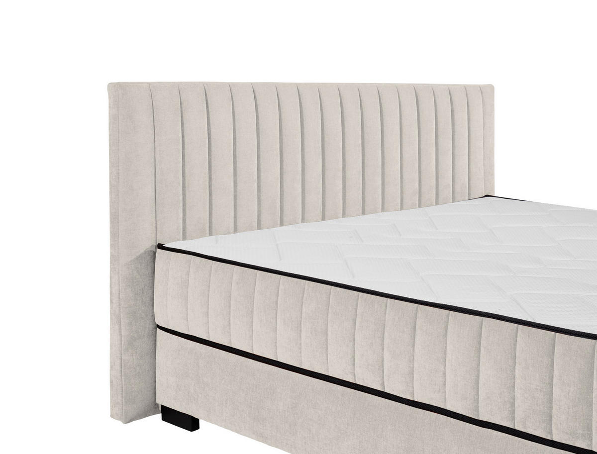 BOXBETT 180/200 cm  in Beige  - Beige/Schwarz, MODERN, Holzwerkstoff/Kunststoff (180/200cm) - MID.YOU