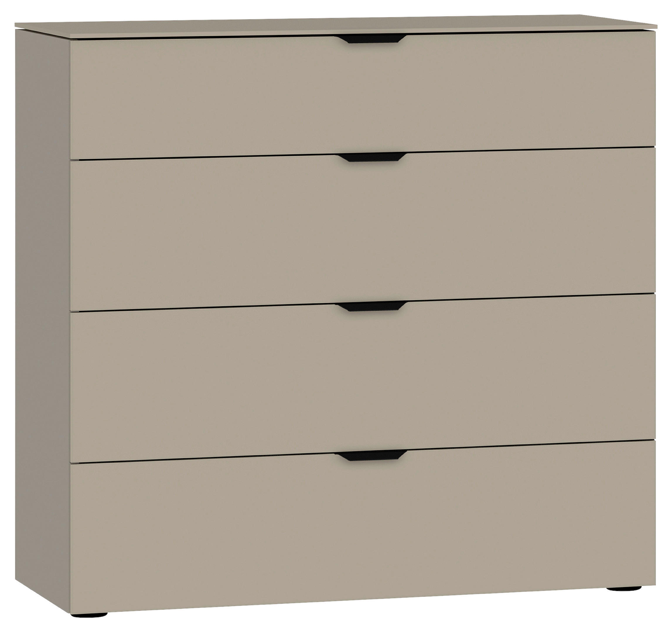 KOMMODE 90/87/43 cm  in Hellbraun  - Hellbraun/Schwarz, Design, Glas/Holzwerkstoff (90/87/43cm) - Jutzler