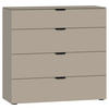 KOMMODE 90/87/43 cm  in Hellbraun  - Hellbraun/Schwarz, Design, Glas/Holzwerkstoff (90/87/43cm) - Jutzler
