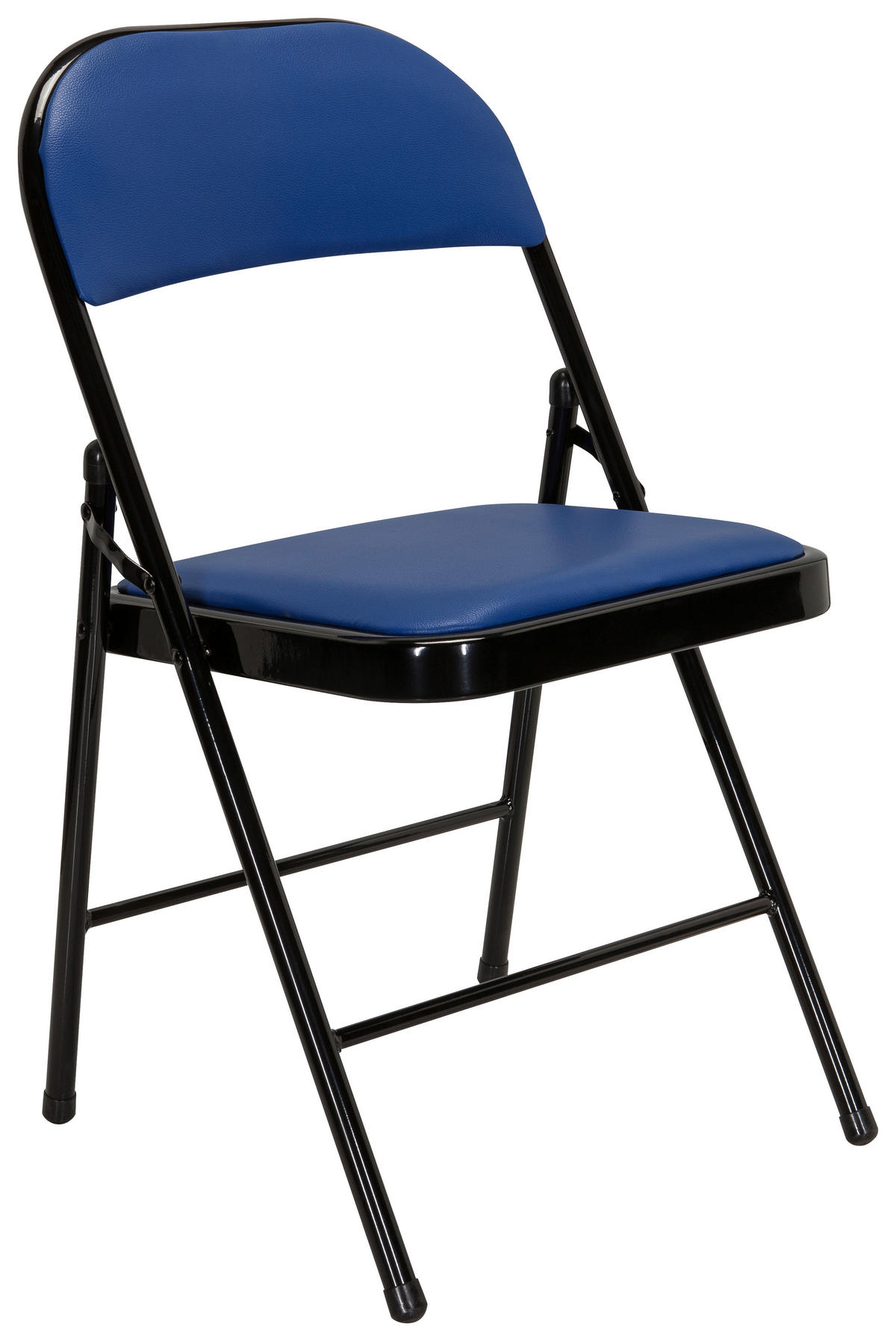 KLAPPSTUHL in Metall, Textil Blau, Schwarz  - Blau/Schwarz, Basics, Textil/Metall (44/80/49cm) - MID.YOU