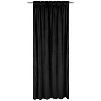 Gardin i sammet, 2-pack  - svart, Basics, textil (140/240cm)