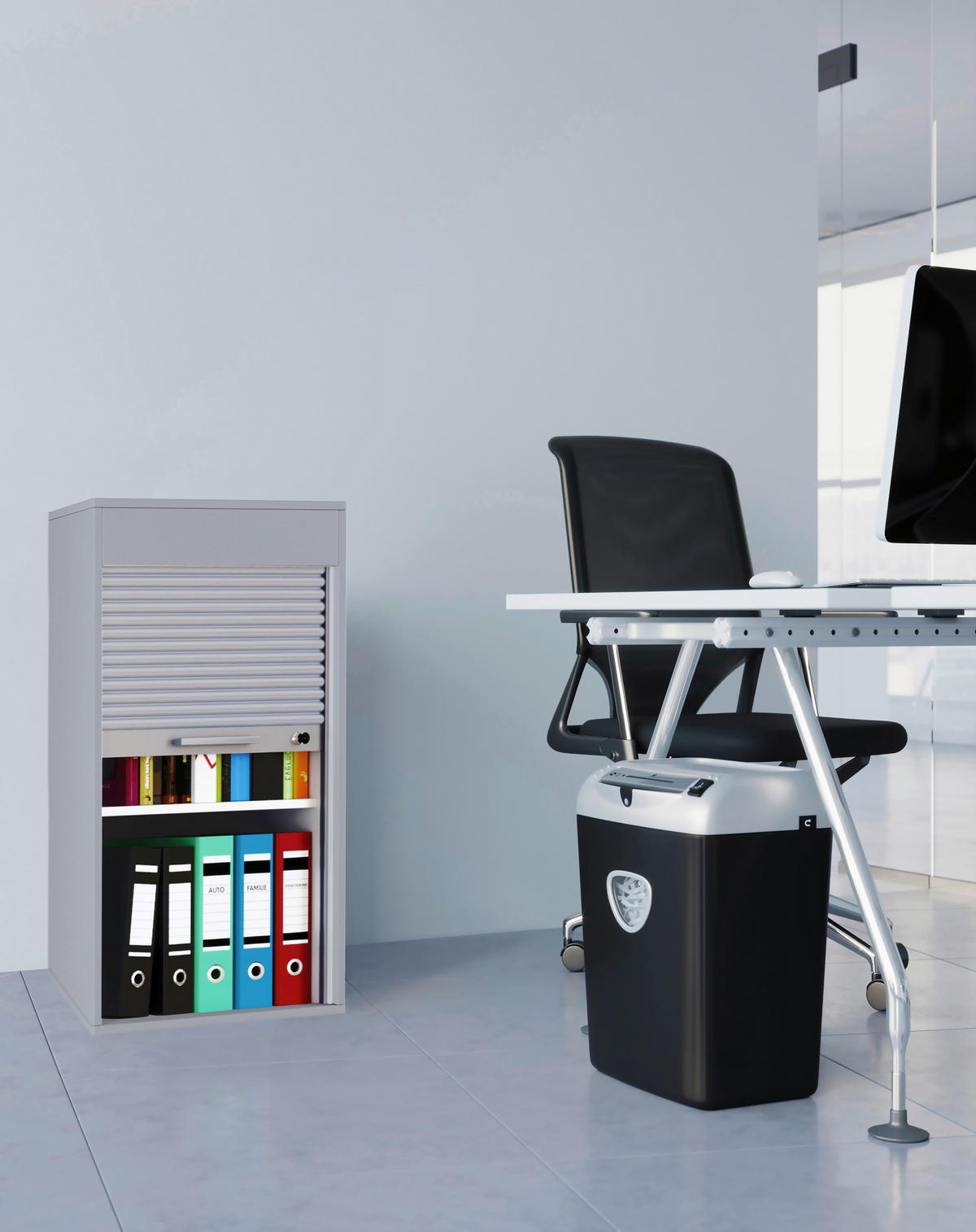 AKTENSCHRANK 50/93/40 cm  - Grau, Modern, Holzwerkstoff/Kunststoff (50/93/40cm) - MID.YOU