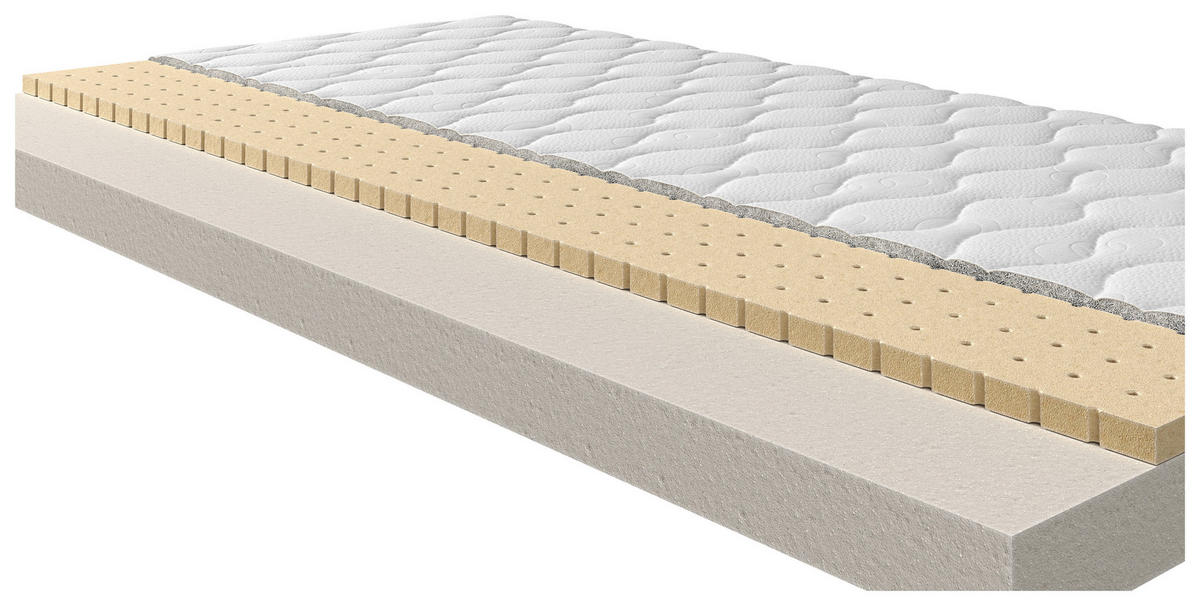 KOMFORTSCHAUMMATRATZE 100/200 cm Höhe ca. 12 cm  - Weiß, Basics, Textil (100/200cm) - Xora